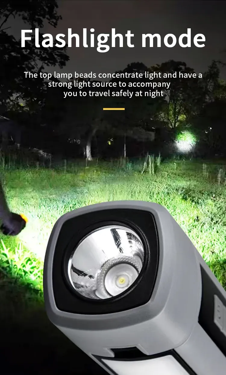 Lampe de camping vue de côté