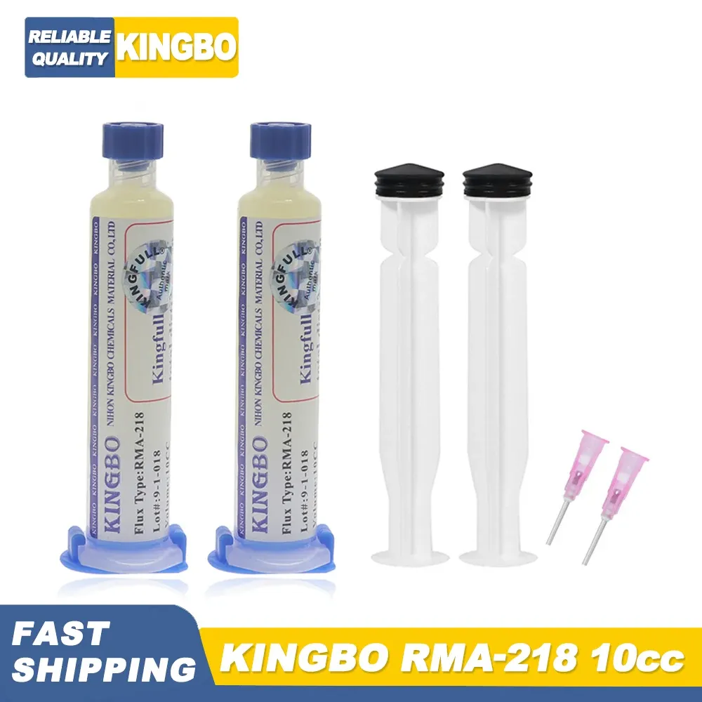 Flux de soudure KINGBO RMA-218 10 cc pour fer à souder, pâte de soudure électronique pour réparation de téléphones, LED, BGA, SMD et PGA - Image 1