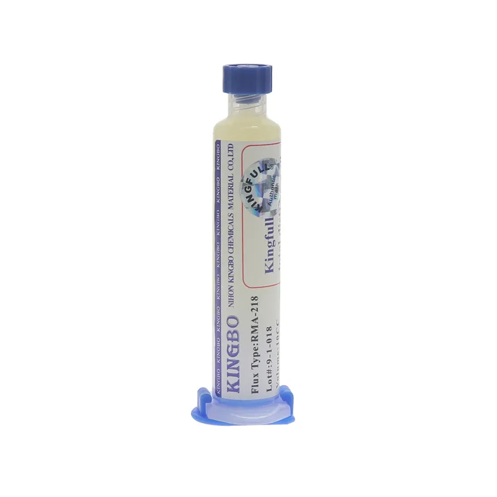 Flux de soudure KINGBO RMA-218 10 cc pour fer à souder, pâte de soudure électronique pour réparation de téléphones, LED, BGA, SMD et PGA 6