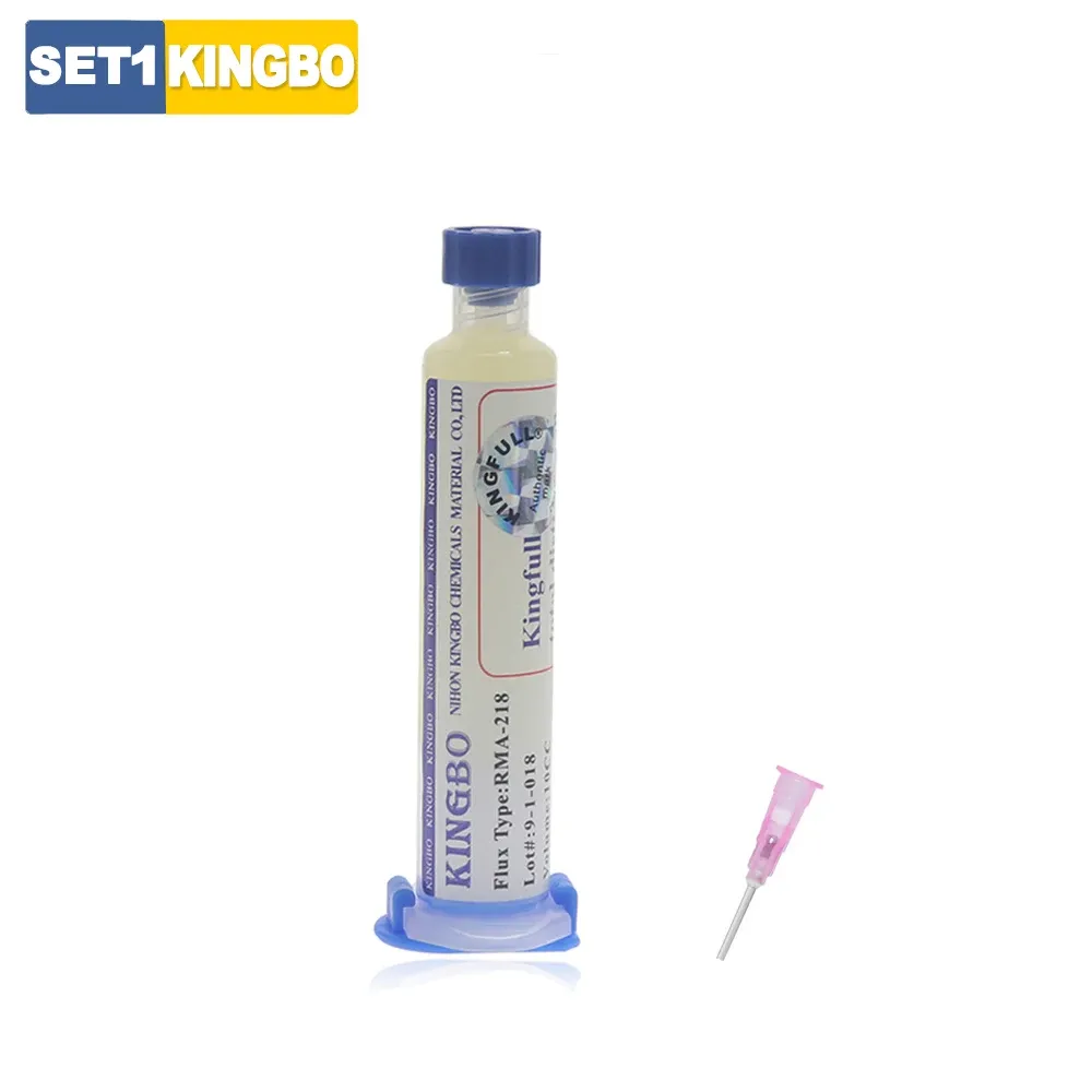 Flux de soudure KINGBO RMA-218 10 cc pour fer à souder, pâte de soudure électronique pour réparation de téléphones, LED, BGA, SMD et PGA 7