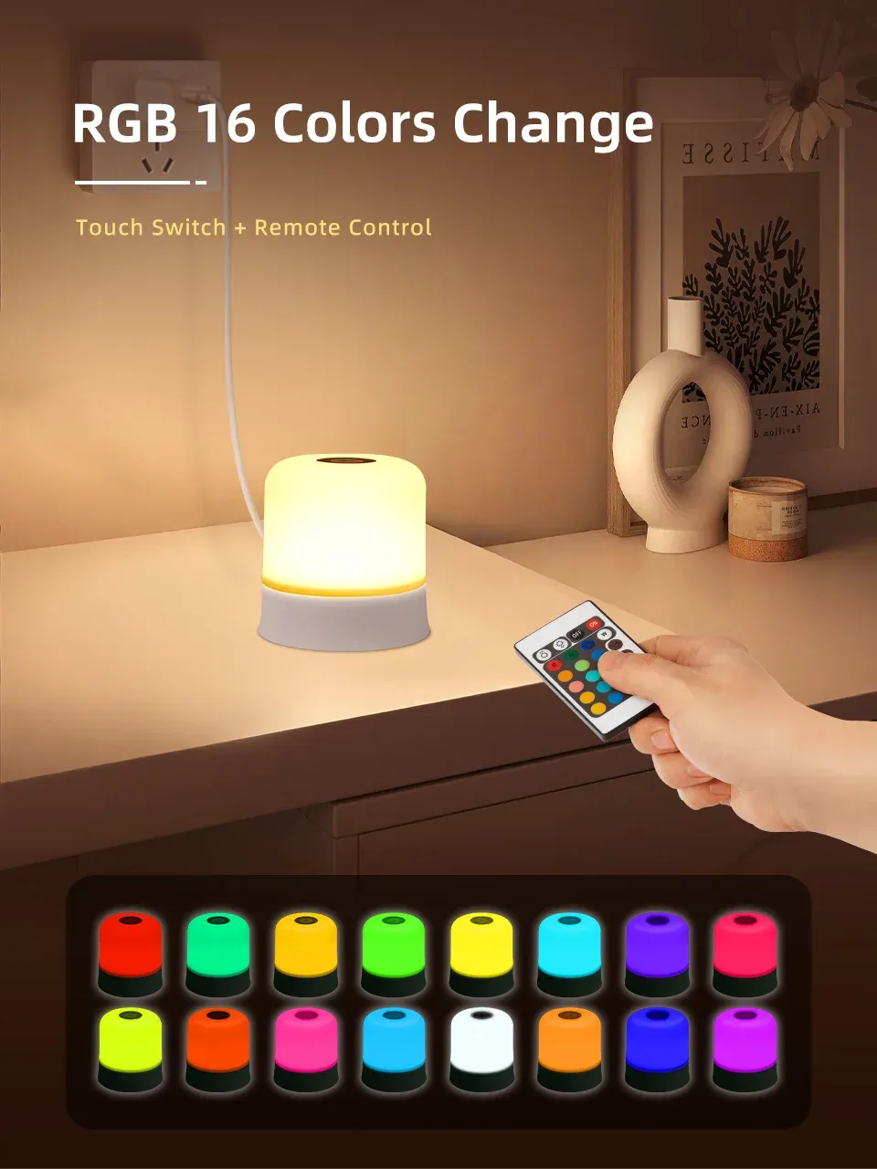Lampe de nuit tactile GGbingo, détail du design