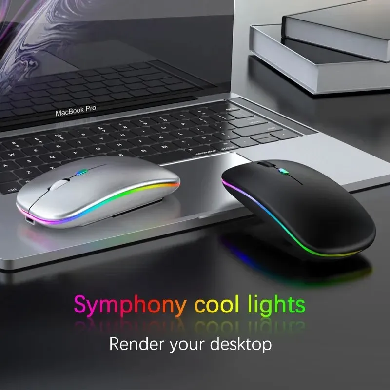 Souris Bluetooth RGB sans fil, en situation