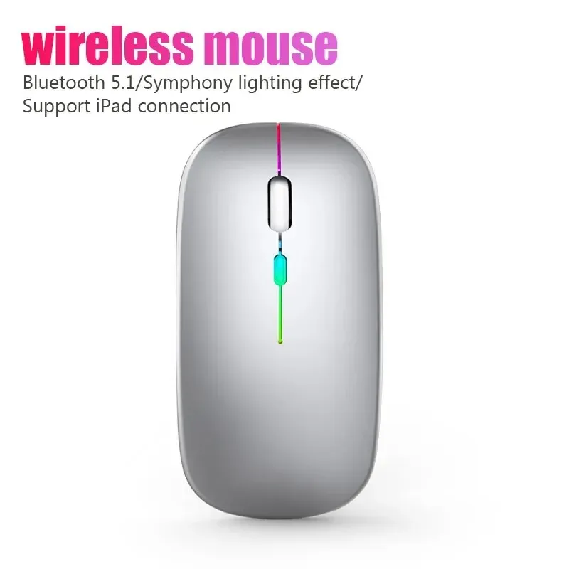 Souris Bluetooth RGB sans fil, éclairage RGB