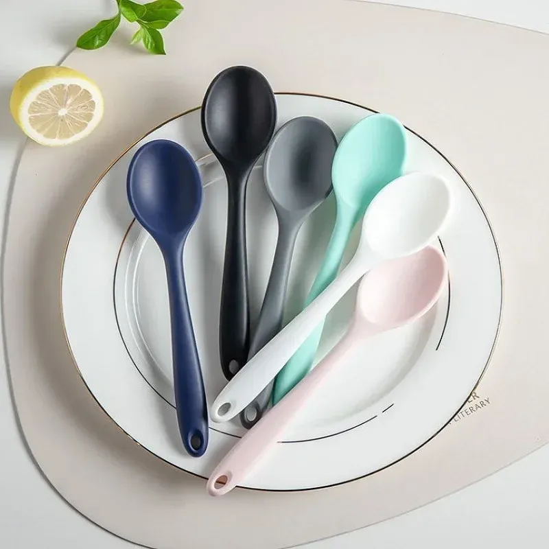 Lot de 3 cuillères de cuisine en silicone pour mélanger et servir