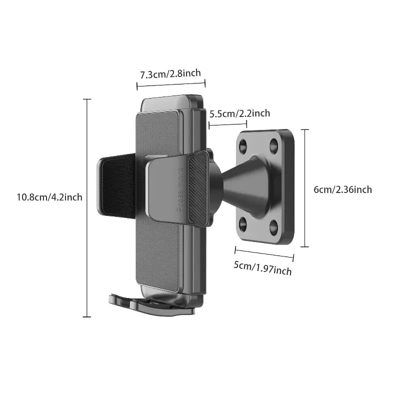 Support de téléphone mural pour camion, voiture, bateau, mur ou bureau, compatible tous smartphones de 3,5 à 7,5 pouces, rotation libre à 360° 4