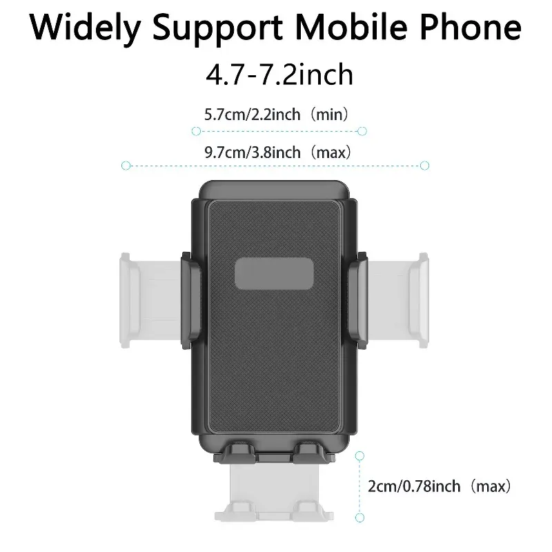 Support de téléphone mural pour camion, voiture, bateau, mur ou bureau, compatible tous smartphones de 3,5 à 7,5 pouces, rotation libre à 360° 5