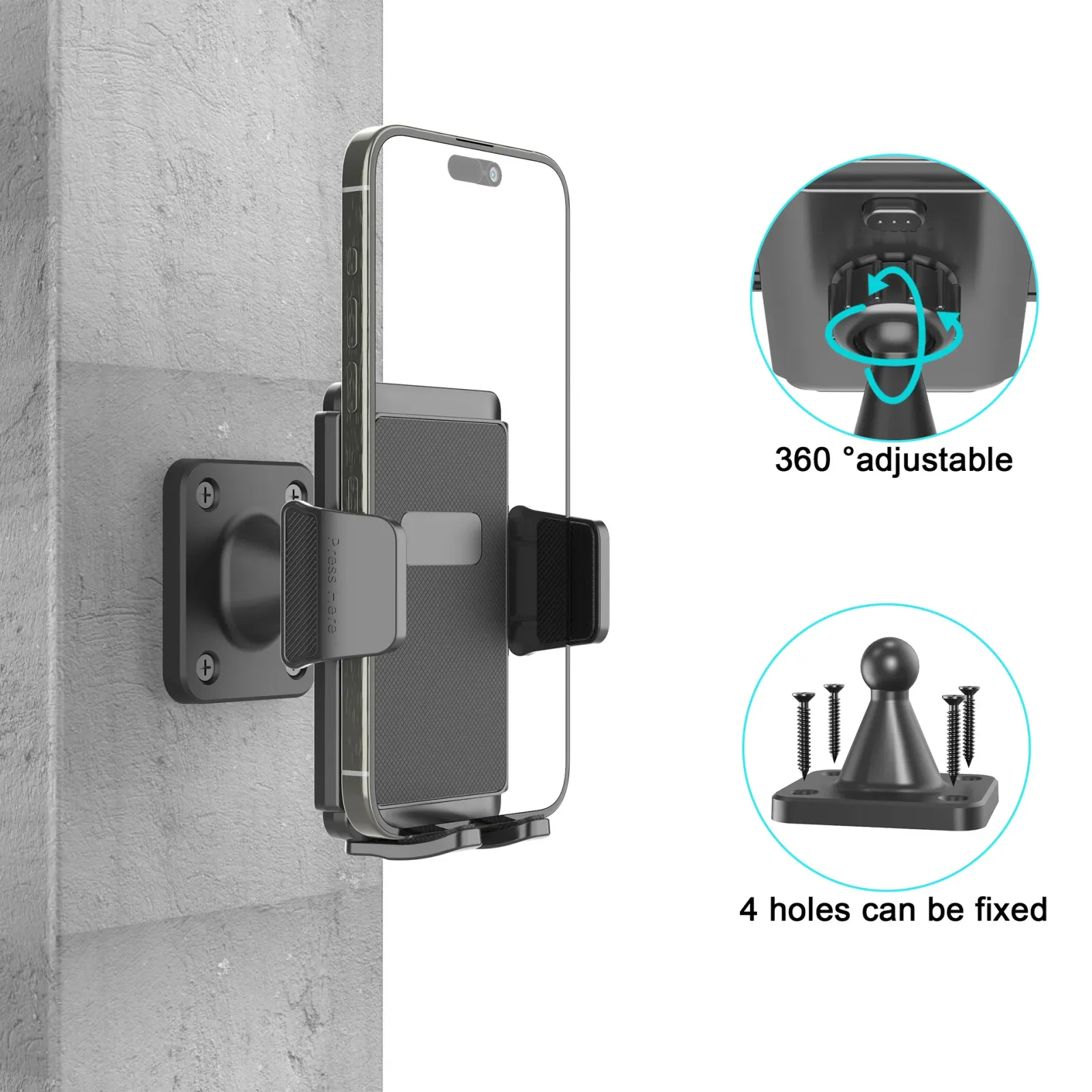Support de téléphone installé dans un véhicule