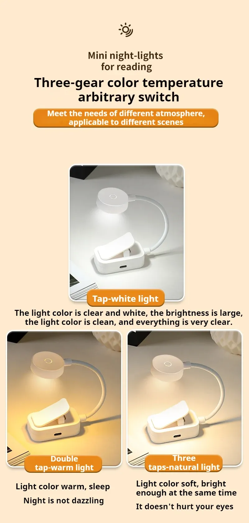 Lampe de lecture pour la lecture au lit
