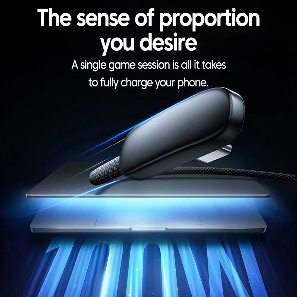 Câble de charge rapide USB vers USB-C 100 W coudé à 90°, compatible Samsung S23, S22, Huawei, POCO et Realme 2