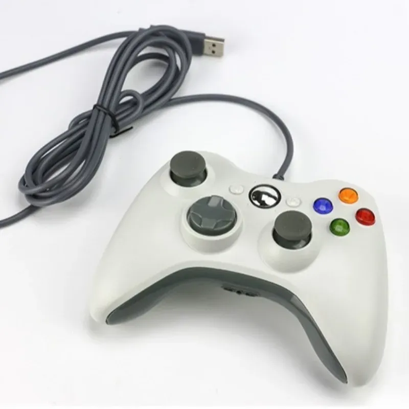 Manette filaire USB pour Xbox 360, manette PC, joystick portable, compatible Windows 2
