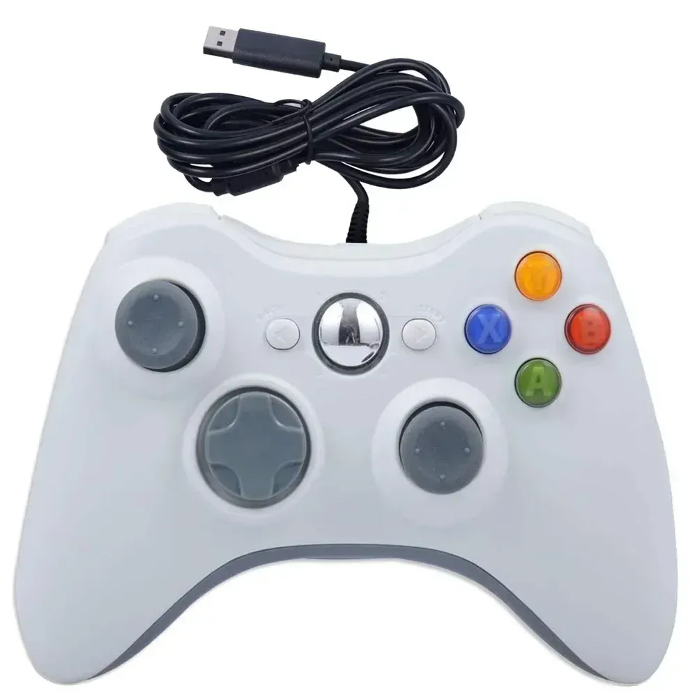 Manette filaire USB pour Xbox 360, manette PC, joystick portable, compatible Windows 7