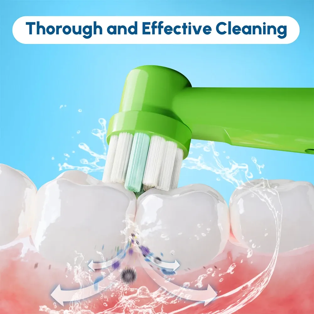 Brossettes de rechange pour brosse à dents électrique, compatibles Oral-B Braun pour enfants, poils souples et petites têtes pour dents sensibles 4