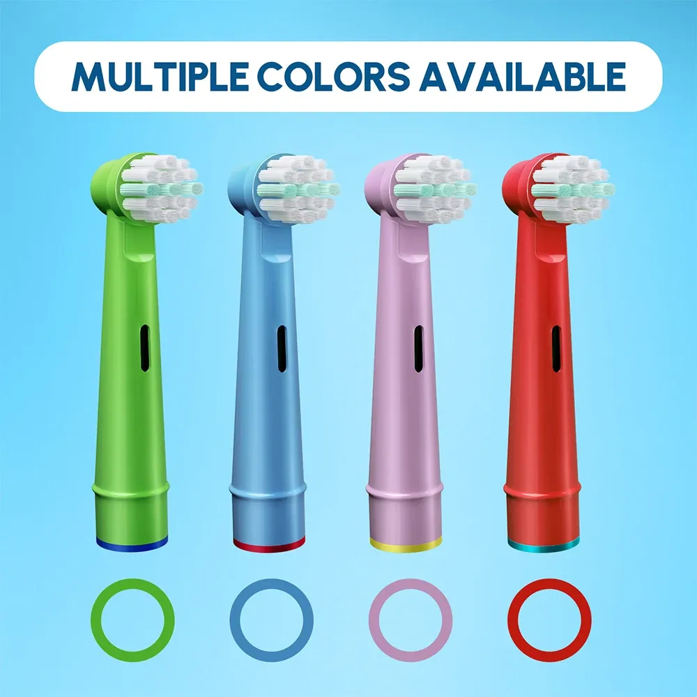 Brossettes de rechange pour brosse à dents électrique, compatibles Oral-B Braun pour enfants, poils souples et petites têtes pour dents sensibles 5