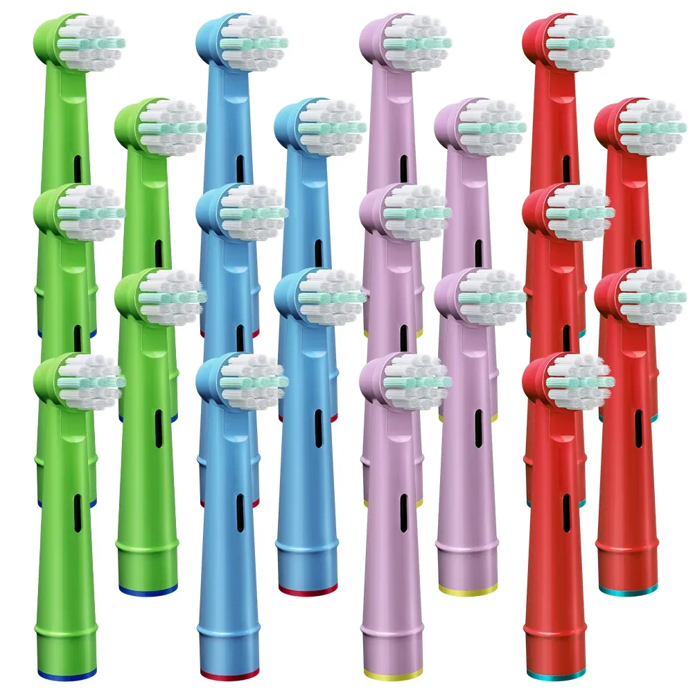 Brossettes de rechange pour brosse à dents électrique, compatibles Oral-B Braun pour enfants, poils souples et petites têtes pour dents sensibles 7