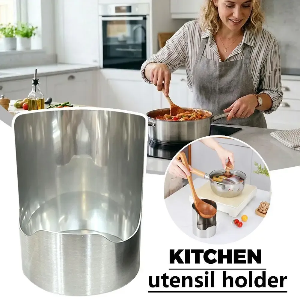 Support 2-en-1 en acier inoxydable pour couvercles et ustensiles de cuisine, organisateur polyvalent pour cuillères, louches et ustensiles de découpe 2