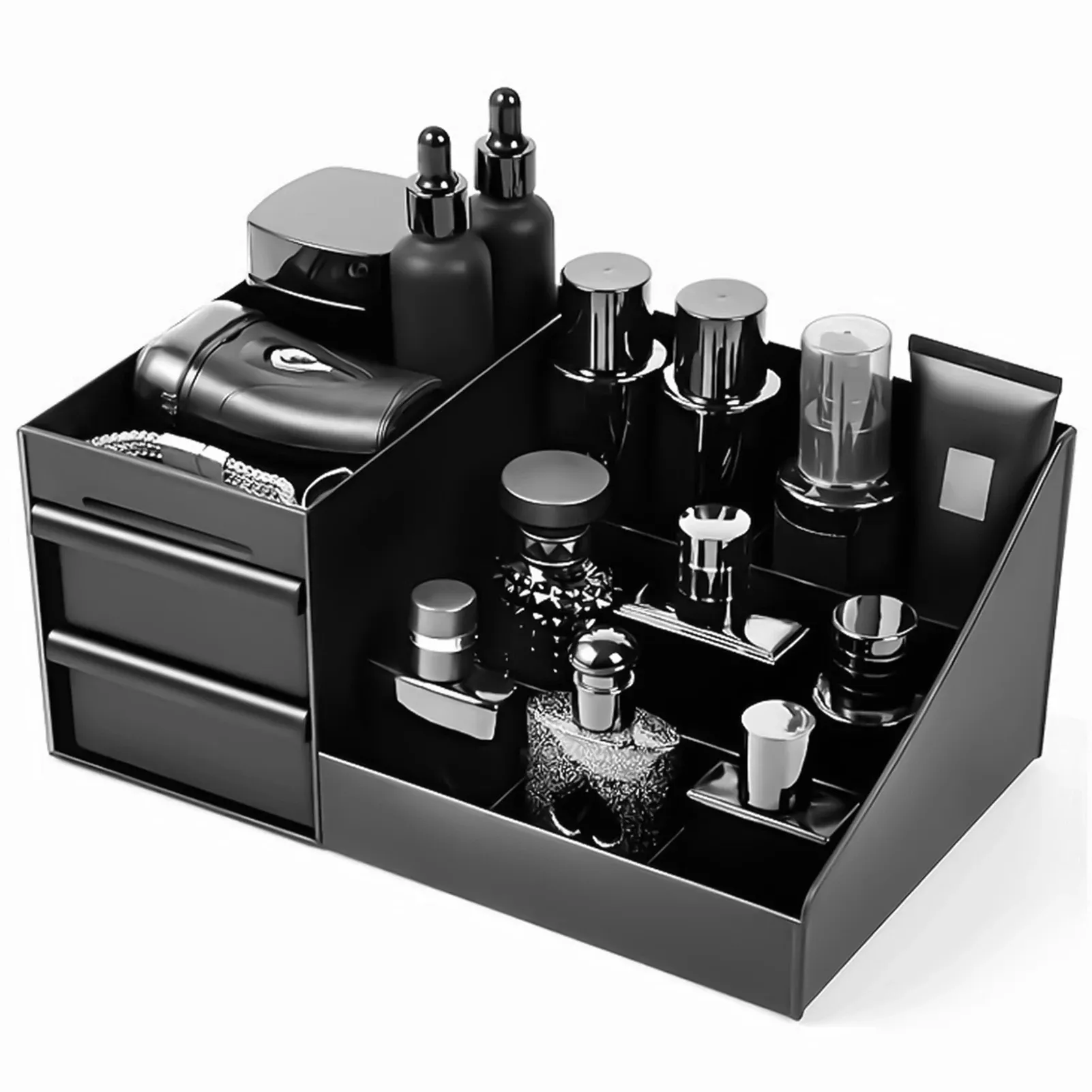 Organisateur de cosmétiques transparent à 3 à 7 niveaux, présentoir de maquillage pour pinceaux et rouges à lèvres 7
