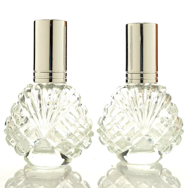 Flacon vaporisateur en verre de 15 ml en forme de coquille, rechargeable, format voyage 4