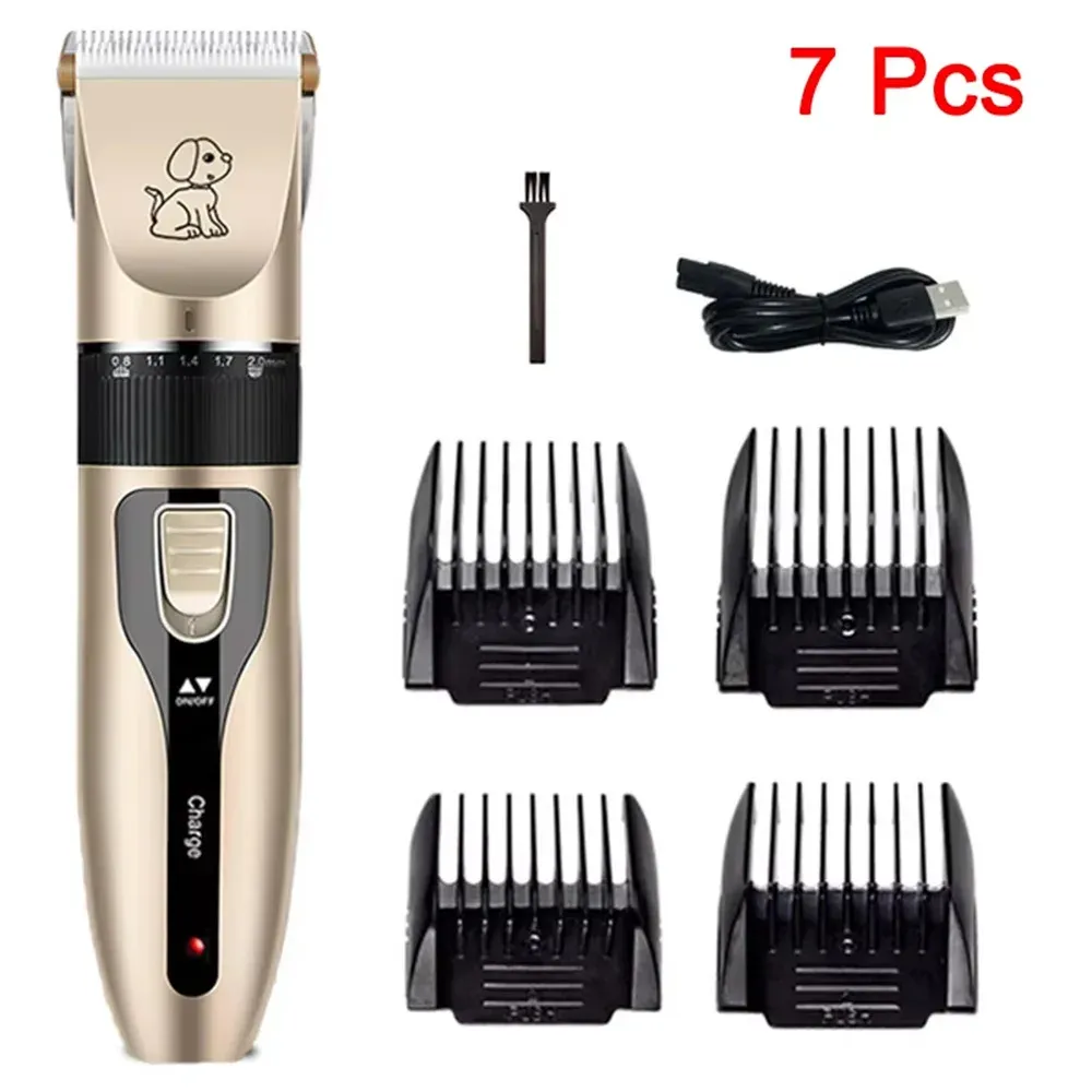 Tondeuse électrique pour animaux de compagnie, kit de toilettage professionnel rechargeable, avec rasoir, tondeuse silencieuse 8