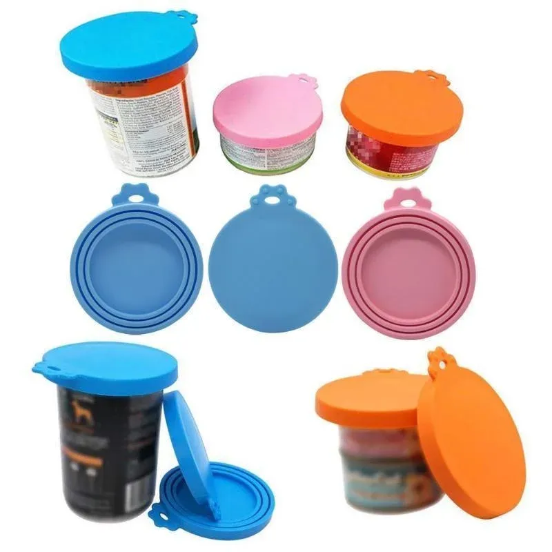 Couvercle en silicone pour boîte de nourriture pour chien