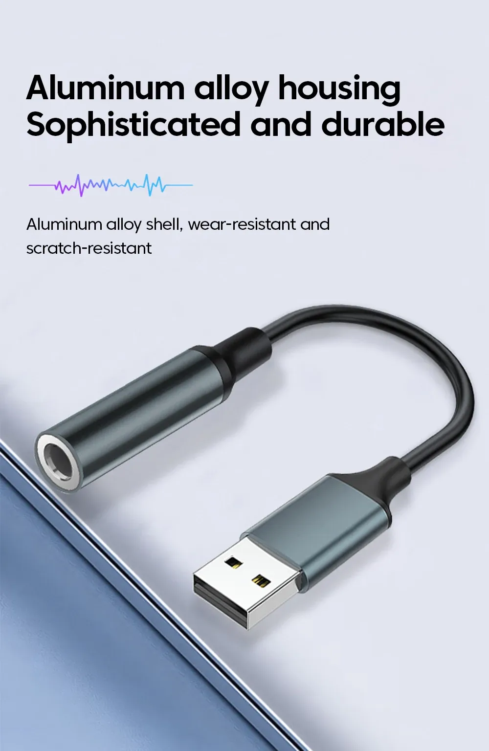 Adaptateur audio vue de profil