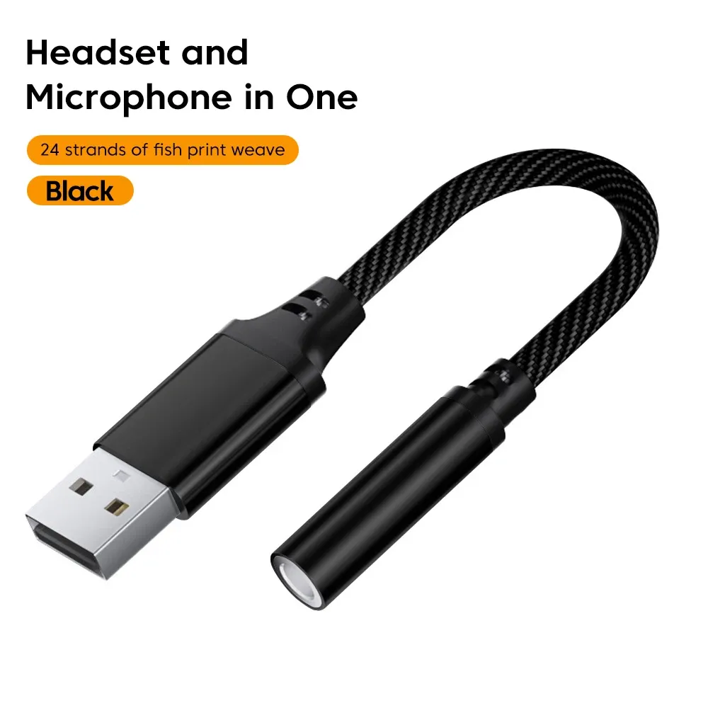 Adaptateur audio USB vers prise jack 3,5 mm pour casque et microphone, son stéréo externe pour PC et ordinateurs portables 7