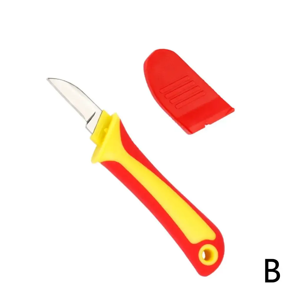 Couteau d'électricien isolé multifonction avec lame courbe et lame droite, dénudeur et coupe-câble 8