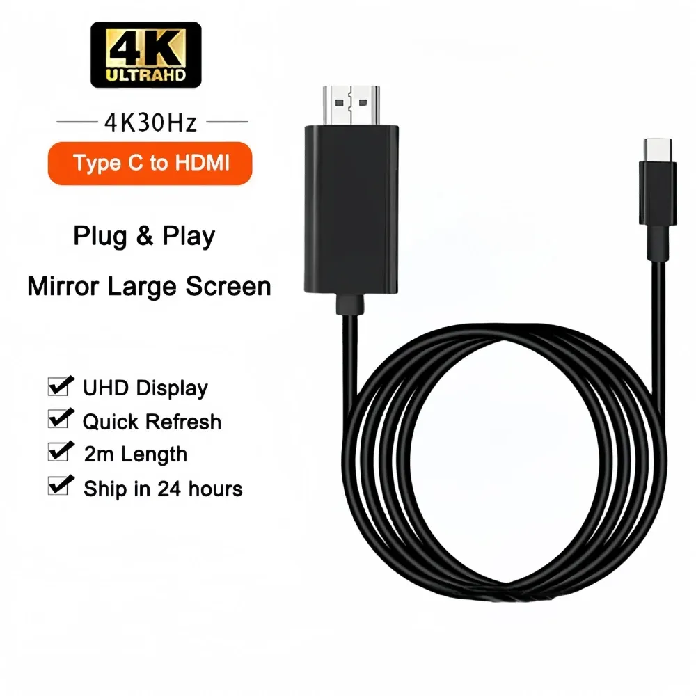 Câble de connexion Type-C vers HDMI, détail du connecteur