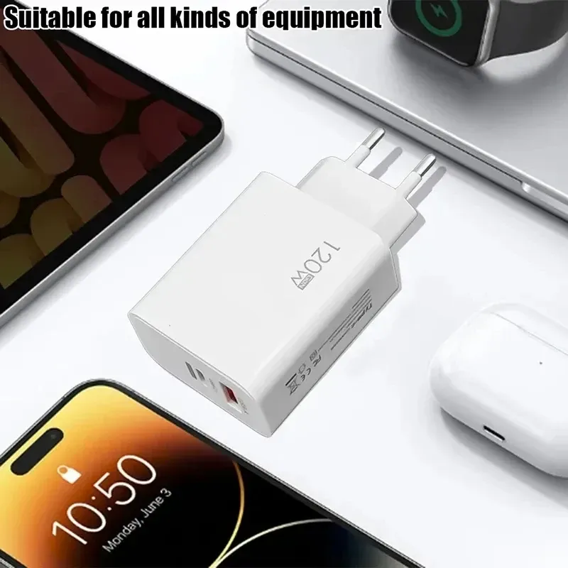 Chargeur Xiaomi d'origine 120 W à charge rapide HyperCharge, adaptateur secteur USB Type-C 6 A pour Xiaomi Ultra et Redmi 4