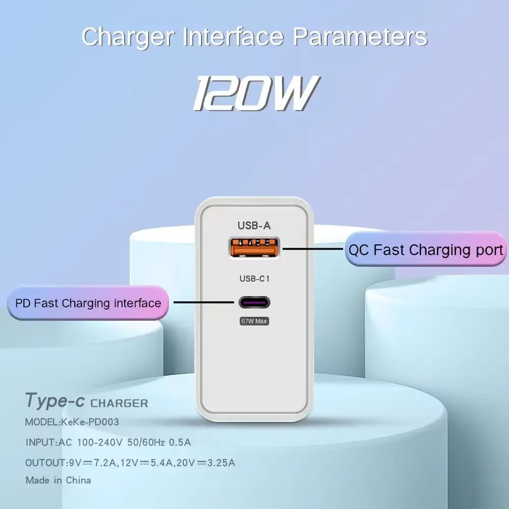 Chargeur Xiaomi, connectique USB-C