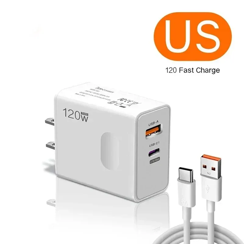 Chargeur Xiaomi d'origine 120 W à charge rapide HyperCharge, adaptateur secteur USB Type-C 6 A pour Xiaomi Ultra et Redmi 11