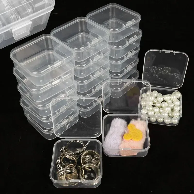 Boîtes à strass transparentes 30/14x, organisateur en plastique, accessoires pour nail art 5D, contenants pour l'artisanat, perles, bijoux, rangement de table 3