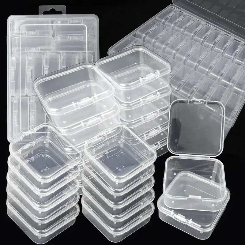 Boîtes à strass transparentes 30/14x, organisateur en plastique, accessoires pour nail art 5D, contenants pour l'artisanat, perles, bijoux, rangement de table 2