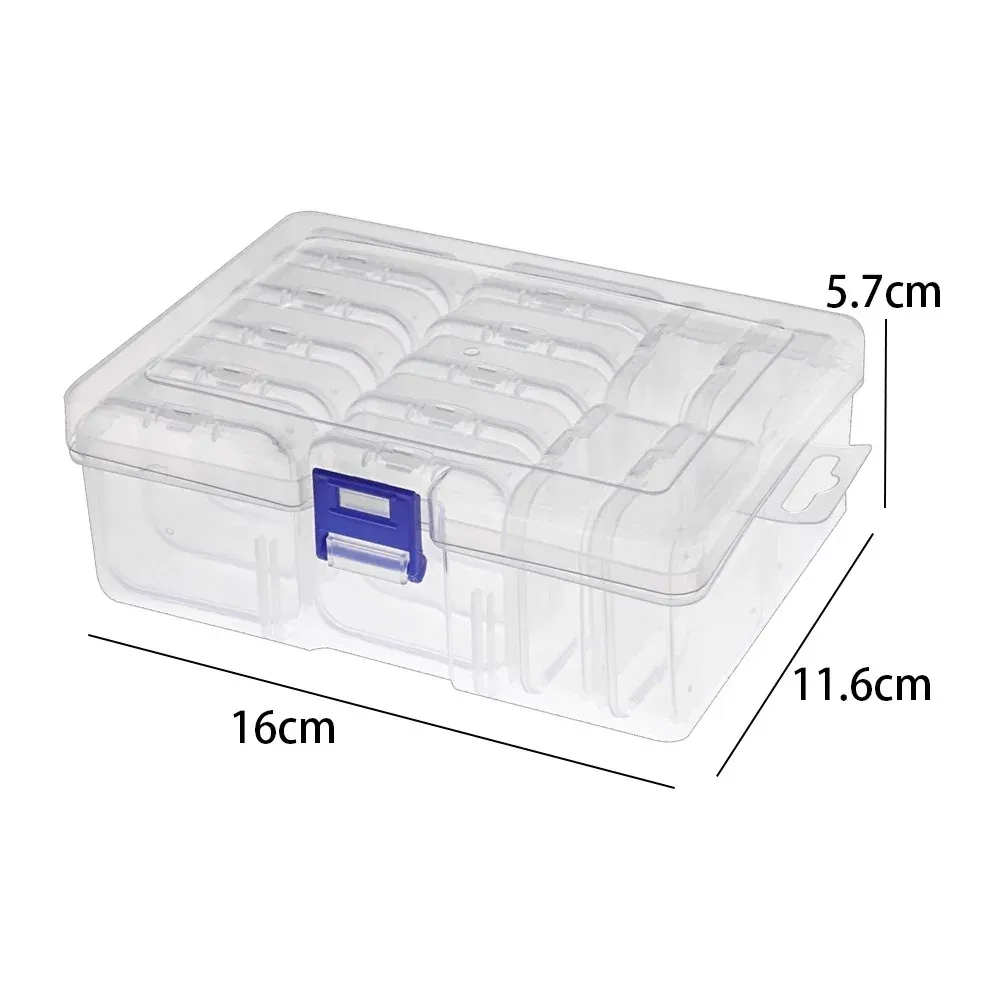 Boîtes à strass transparentes 30/14x, organisateur en plastique, accessoires pour nail art 5D, contenants pour l'artisanat, perles, bijoux, rangement de table 7