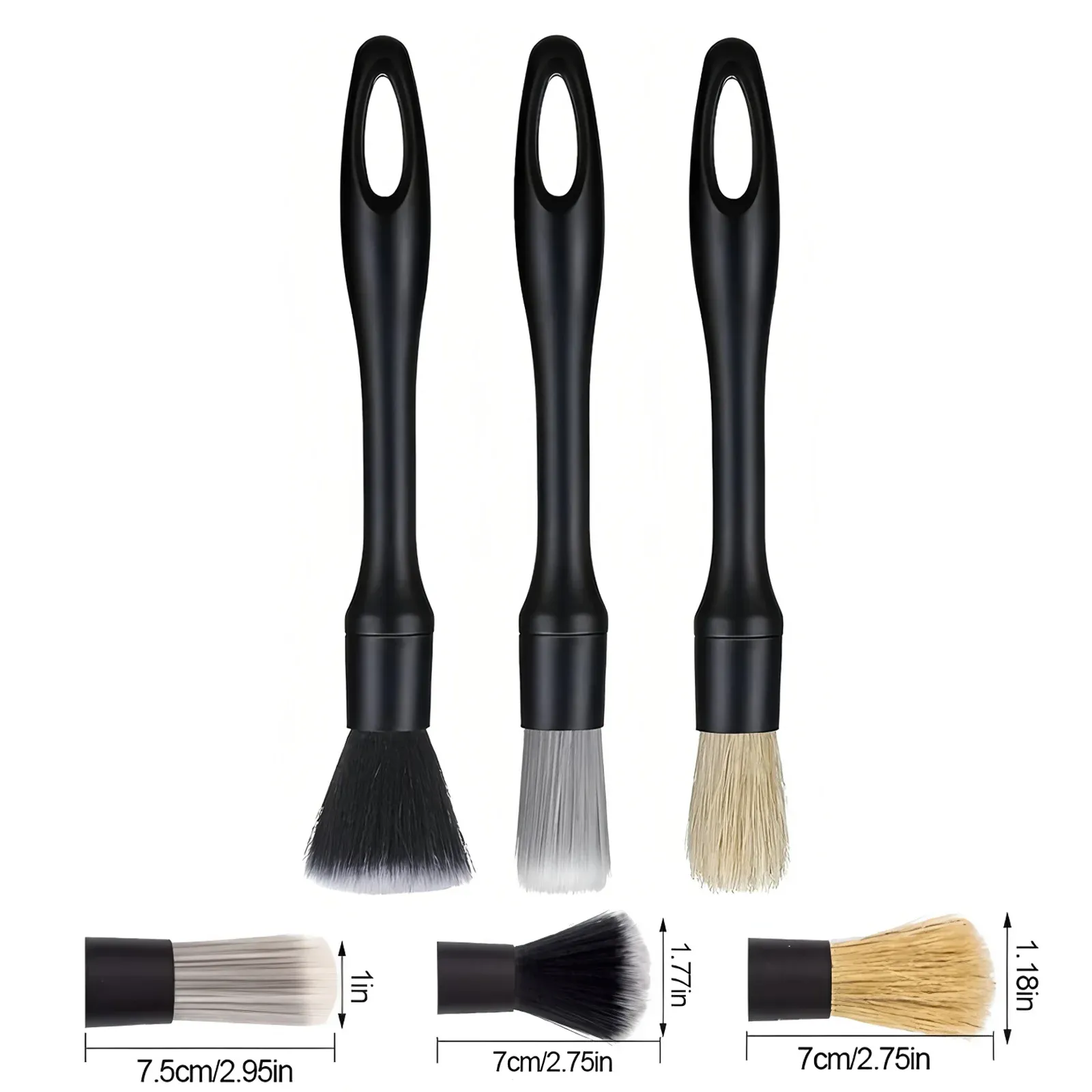 Kit de brosses de nettoyage automobile, brosse anti-poussière pour intérieur de voiture, brosse de balayage en microfibre pour véhicule, outils de nettoyage des jantes 12
