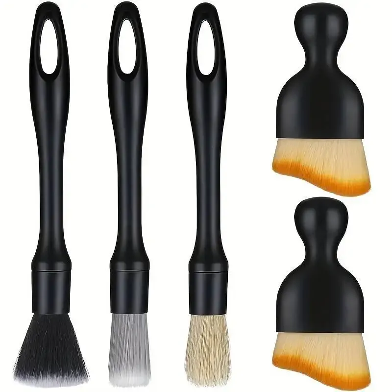 Kit de brosses de nettoyage automobile, brosse anti-poussière pour intérieur de voiture, brosse de balayage en microfibre pour véhicule, outils de nettoyage des jantes 8