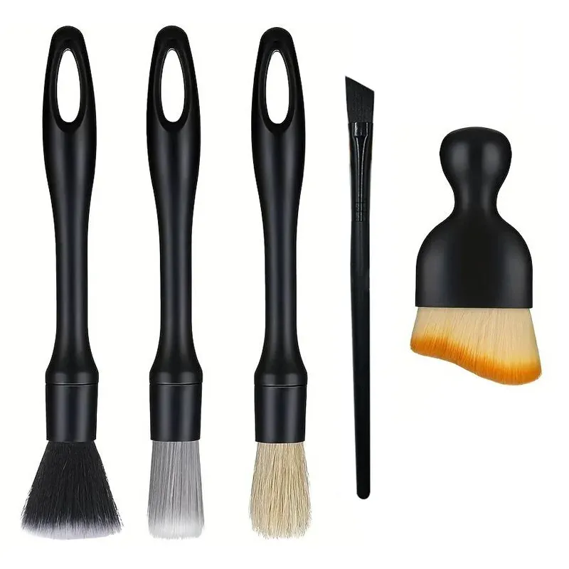 Kit de brosses de nettoyage automobile, brosse anti-poussière pour intérieur de voiture, brosse de balayage en microfibre pour véhicule, outils de nettoyage des jantes 7