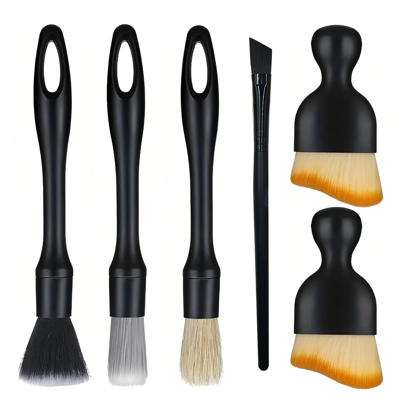 Kit de brosses de nettoyage automobile, brosse anti-poussière pour intérieur de voiture, brosse de balayage en microfibre pour véhicule, outils de nettoyage des jantes 10
