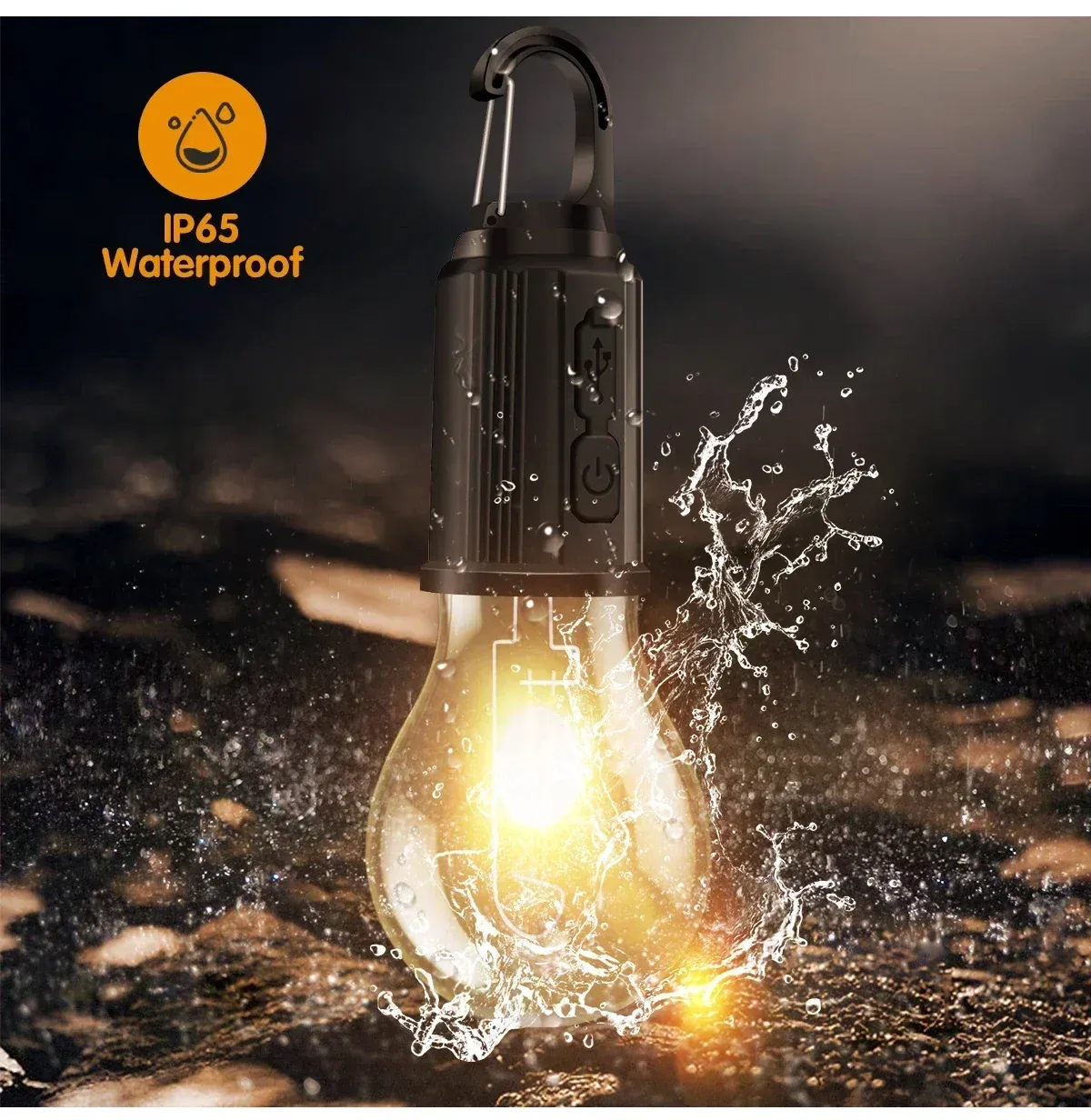 Lanterne LED rechargeable par USB pour camping et pêche, éclairage d'urgence haute luminosité 5