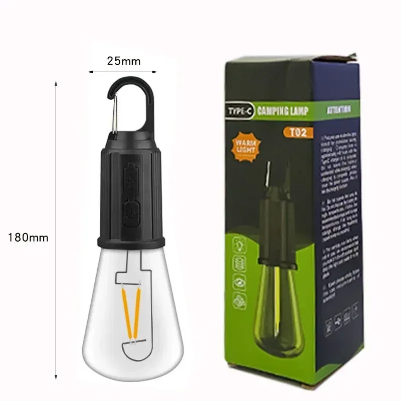 Lanterne LED rechargeable par USB pour camping et pêche, éclairage d'urgence haute luminosité 10