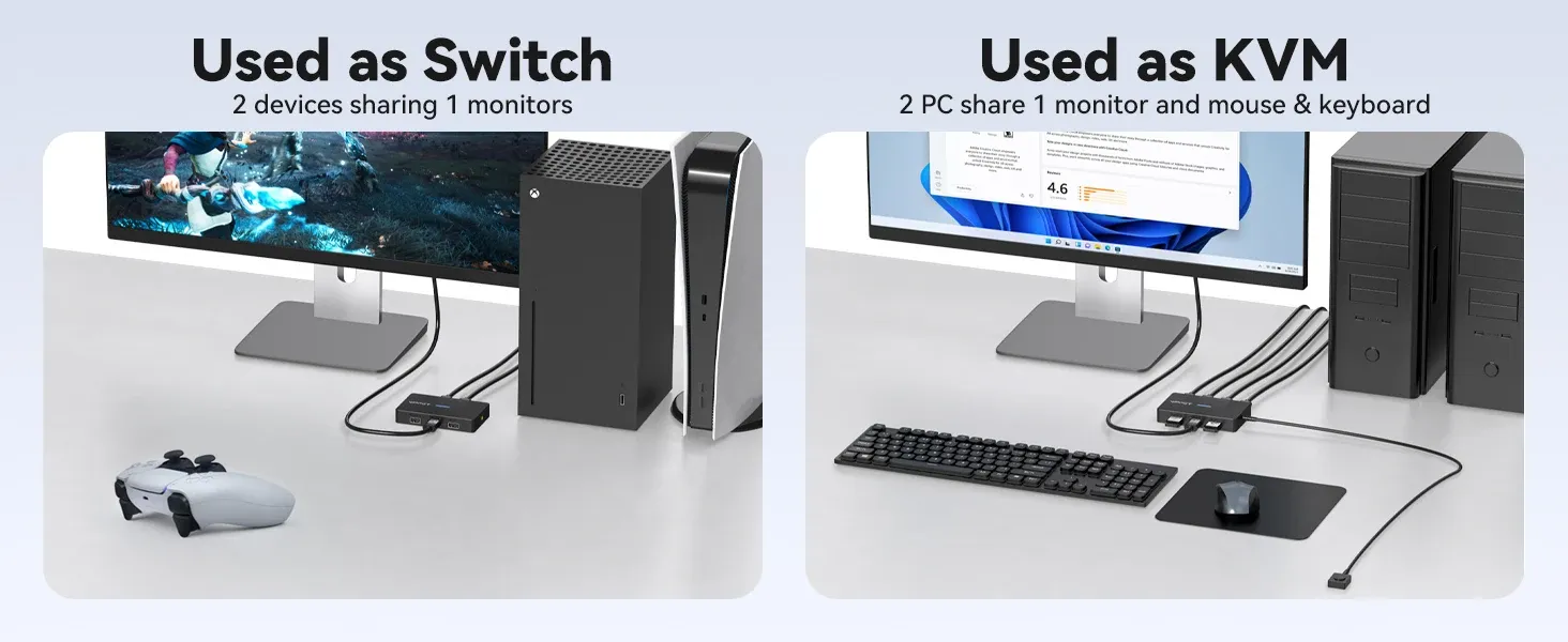 Commutateur KVM HDMI, finition et design