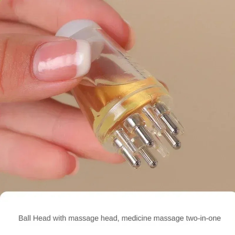 Applicateur de cuir chevelu, solution de repousse et de coiffage des cheveux, peigne de guidage, tête hexagonale, rouleau d'huile, peigne de massage, outils de relaxation 5