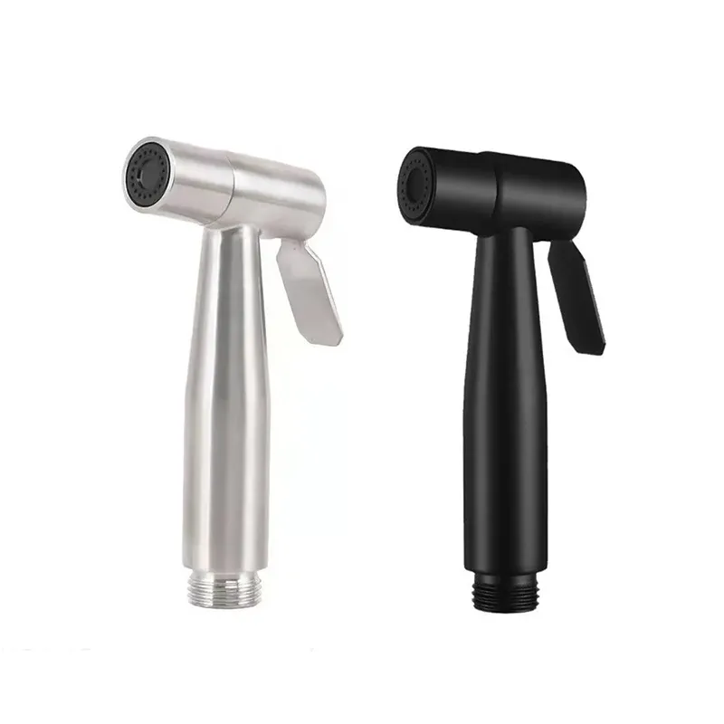 Robinet de bidet noir avec pulvérisateur à main en acier inoxydable, ensemble de bidet autonettoyant pour salle de bains - Image 1