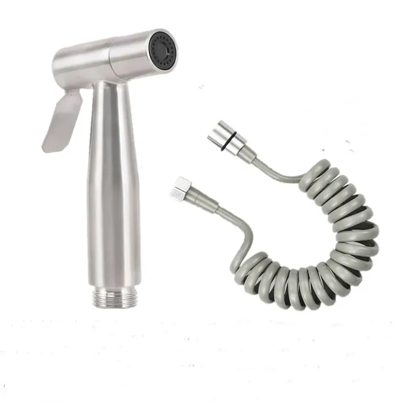 Robinet de bidet noir avec pulvérisateur à main en acier inoxydable, ensemble de bidet autonettoyant pour salle de bains 7