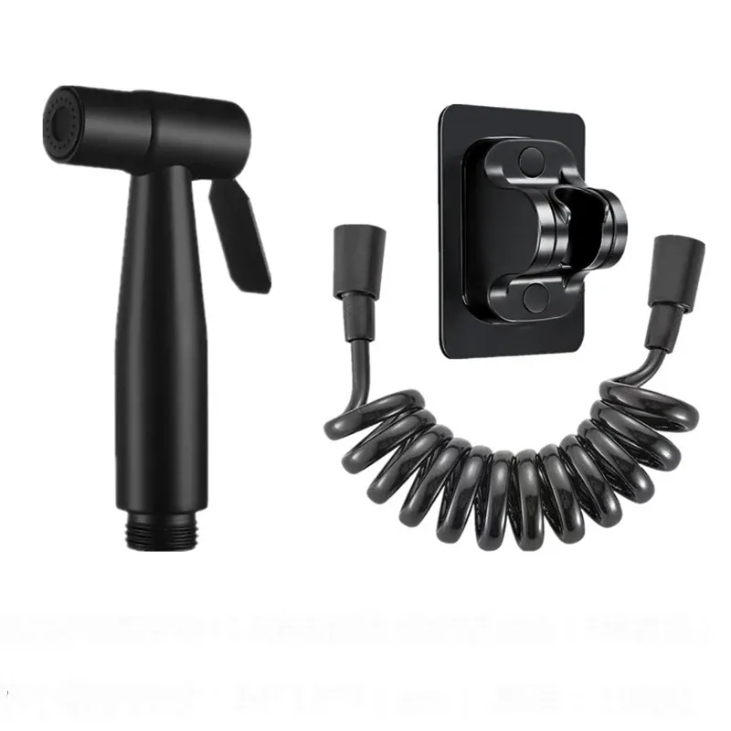 Robinet de bidet noir avec pulvérisateur à main en acier inoxydable, ensemble de bidet autonettoyant pour salle de bains 11