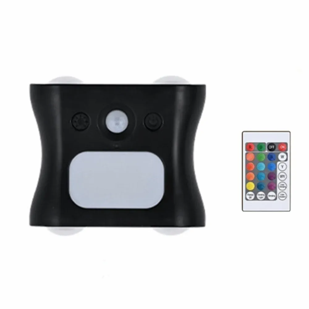 Veilleuse murale rechargeable à détecteur de mouvement sans fil, RGB 16 couleurs avec télécommande 8