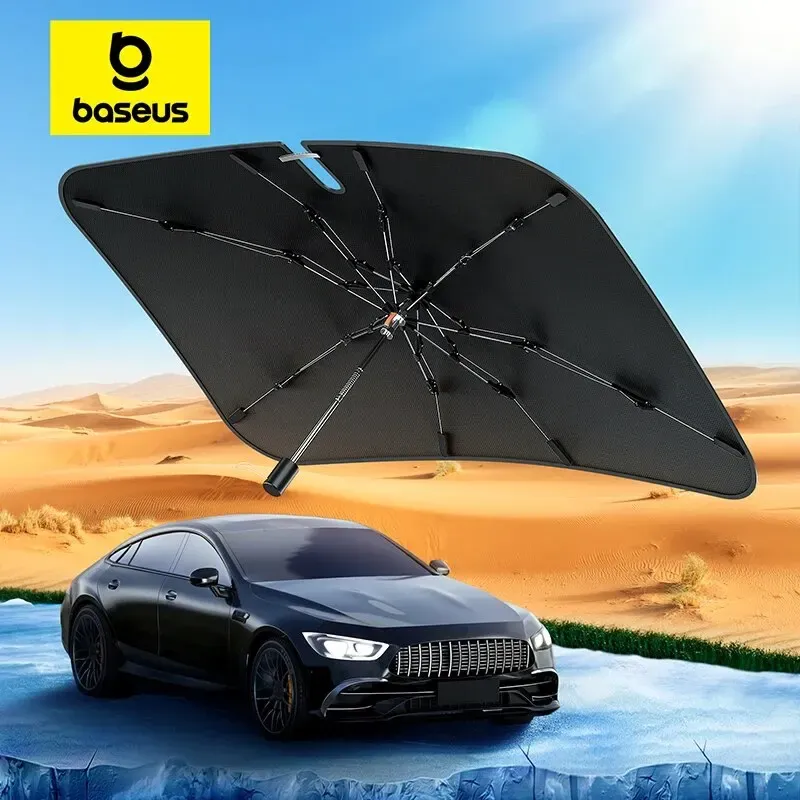 Pare-soleil pour pare-brise de voiture avec bordure élargie, protection solaire d'été pour fenêtre avant