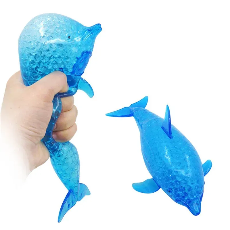 Balle anti-stress requin Squishy, balle à presser en forme de dauphin, extensible, animal marin, jouet squishy à presser pour enfants et adultes - Image 1
