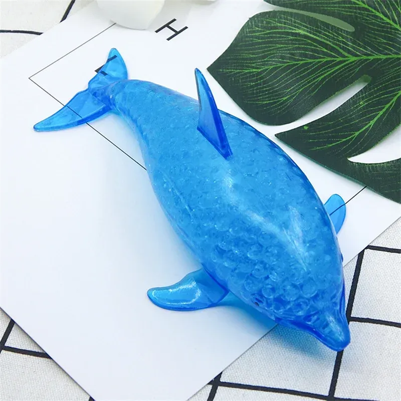 Balle anti-stress requin Squishy, balle à presser en forme de dauphin, extensible, animal marin, jouet squishy à presser pour enfants et adultes 5