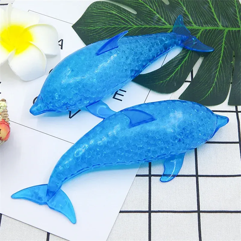 Balle anti-stress Squishy Requin et Dauphin, design ludique