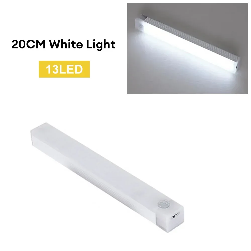 Veilleuse LED sans fil à détecteur de mouvement, rechargeable via USB-C, pour armoire, escalier et cuisine 13